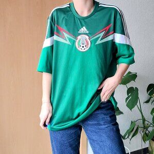 Adidas Green Mexico National Team 2013/2014 Soccer Futball Climacool Jersey